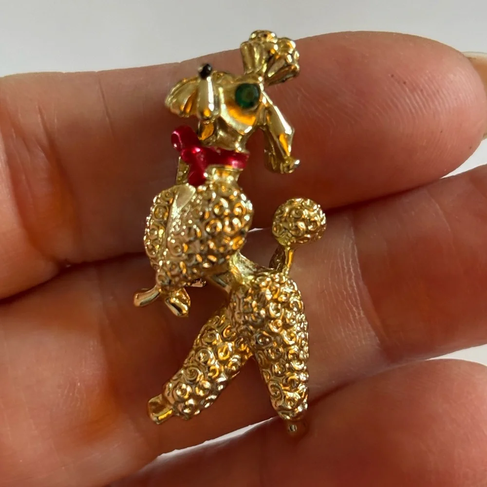 Vintage Gold-tone Poodle Brooch